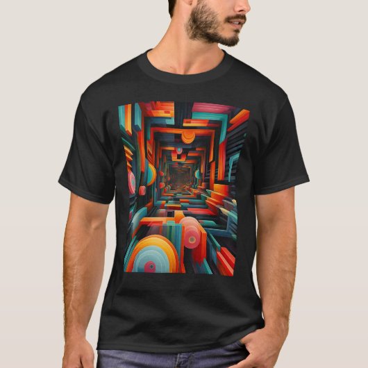 A minimalistic optical abstract artwork 1 tシャツ (正面)