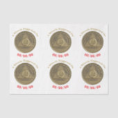 A Miracle Happened On CUSTOM DATE Sober AA on Coin 薄葉紙 (正面)