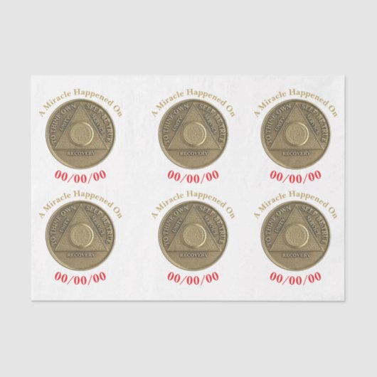 A Miracle Happened On CUSTOM DATE Sober Blank Coin 薄葉紙 (正面)