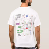 "A Mistook County"トレイル地図のシャツ Tシャツ (裏面)