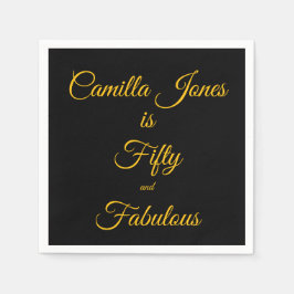 A modern, 50th Birthday custom invitation スタンダードカクテルナプキン