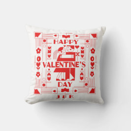 A modern Bauhaus personalized Valentine’s Day クッション