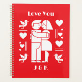 A modern Bauhaus personalized Valentine’s Day プランナー手帳 (正面)
