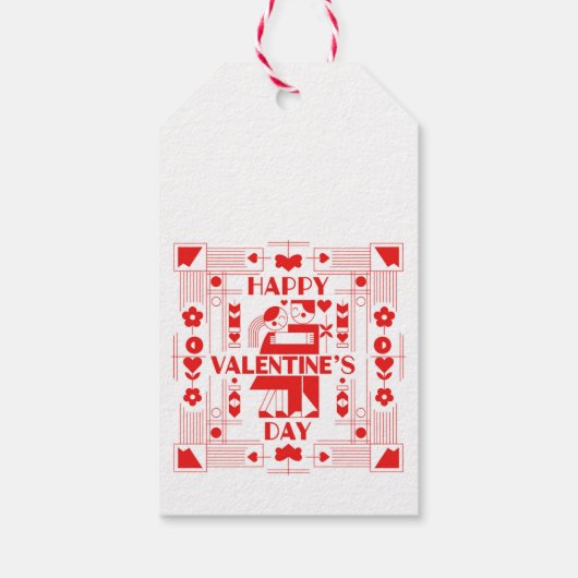A modern Bauhaus-style Valentine’s Day ギフトタグ (裏面)