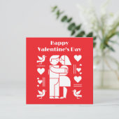 A modern Bauhaus-style Valentine’s Day シーズンカード (スタンド正面)