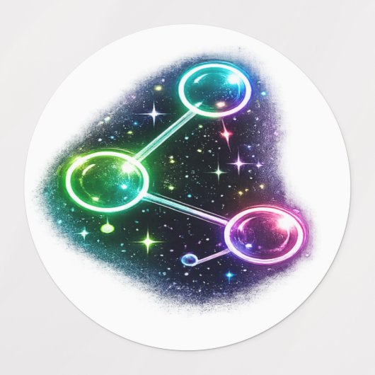 A Molecule sticker. ラベル (デザイン1)