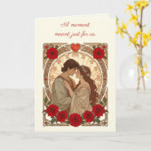 A Moment Meant Just For Us Romantic Art Nouveau  カード (黄色い花)