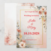 A moment of love, a wedding invitation シーズンカード (正面/裏面)