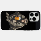 a monkey with a beer in its hand Case-Mate iPhoneケース (裏面 (横))