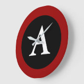 A :: Monogram大きな壁モダン時計 ラージ壁時計 (傾斜)