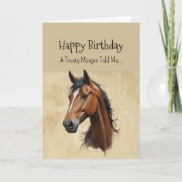 A Morgan Horse  Personality Birthday  カード