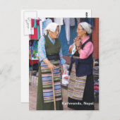 A Morning Chat at Boudha Stopa ポストカード (正面/裏面)