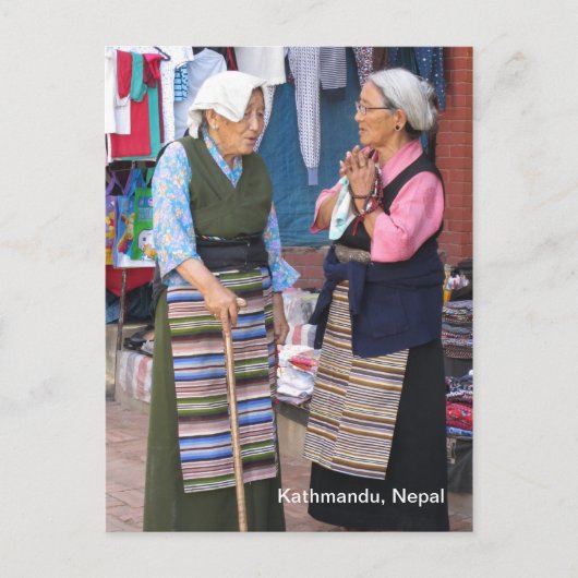 A Morning Chat at Boudha Stopa ポストカード (正面)