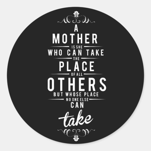 A Mother is she who can take ラウンドシール (正面)