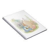 A mother rabbit with a baby rabbit in a clearing w ノートブック (右側)