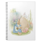 A mother rabbit with a baby rabbit in a clearing w ノートブック (正面)