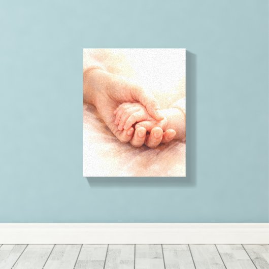 A Mother’s First Touch キャンバスプリント (インサイチュ (ウッドフロア))