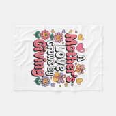 A Mother’s Love Grows By Giving フリースブランケット (正面(横))