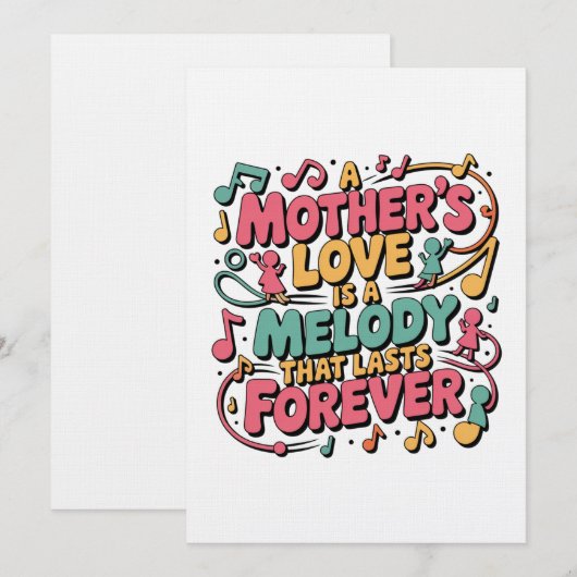 A Mother’s Love Is A Melody That Lasts Forever 招待状 (正面/裏面)