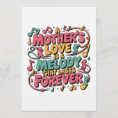 A Mother’s Love Is A Melody That Lasts Forever 招待状 (正面)