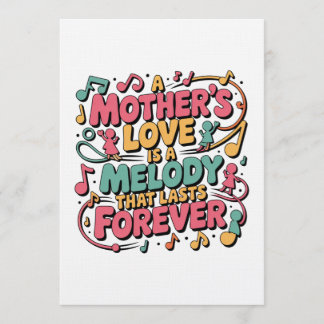 A Mother’s Love Is A Melody That Lasts Forever 招待状