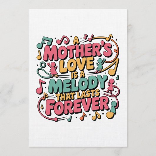 A Mother’s Love Is A Melody That Lasts Forever 招待状 (正面)
