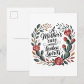 A Mother's Care Mends Broken Spirits インビテーションポストカード (正面/裏面)