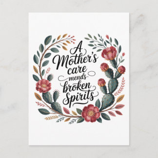 A Mother's Care Mends Broken Spirits インビテーションポストカード