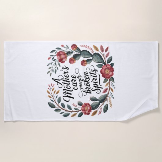 A Mother's Care Mends Broken Spirits ビーチタオル (正面)