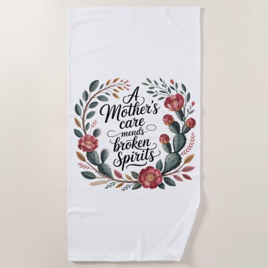 A Mother's Care Mends Broken Spirits ビーチタオル (正面)