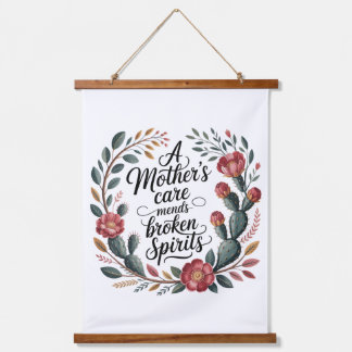 A Mother's Care Mends Broken Spirits 吊り下げ型タペストリー