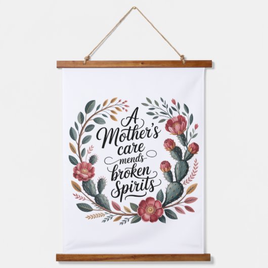 A Mother's Care Mends Broken Spirits 吊り下げ型タペストリー (正面)