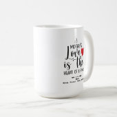 A Mother's Day Love Heart Of Family T-Shirt コーヒーマグカップ (正面右)