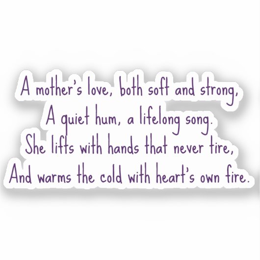 A Mother's Love  シール (正面)