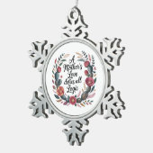 A Mother's Love Defies All Logic スノーフレークピューターオーナメント (右)