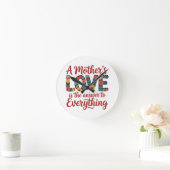 A Mother's Love Is The Answer To Everything ラウンド壁時計 (ホーム)