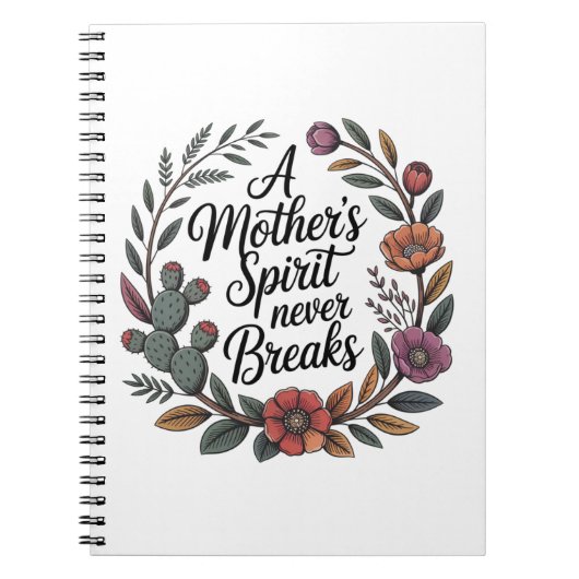 A Mother's Spirit Never Breaks ノートブック (正面)