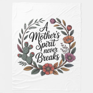 A Mother's Spirit Never Breaks フリースブランケット