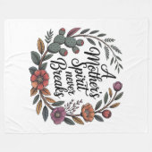 A Mother's Spirit Never Breaks フリースブランケット (正面(横))