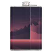 A mountain sunset illustration フラスク (裏面)