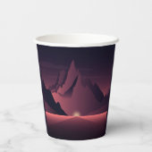 A mountain sunset illustration        紙コップ (裏面)