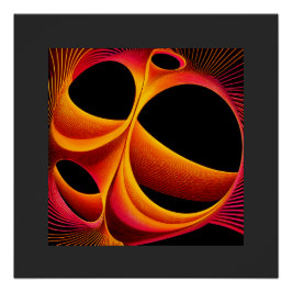 A Much Manipulated Mandelbrot Fractal Square ポスター