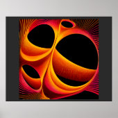 A Much Manipulated Mandelbrot Fractal Square ポスター (正面)