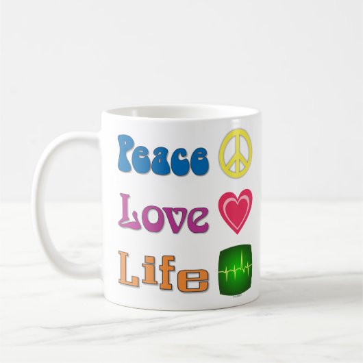 A mug to promote life, and more. コーヒーマグカップ (左)