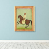 A Mughal Noble on Ragon, c.1790, from the Larg キャンバスプリント (インサイチュ (ウッドフロア))