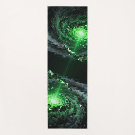 A multifaceted storm of emerald and ebony colors ヨガマット