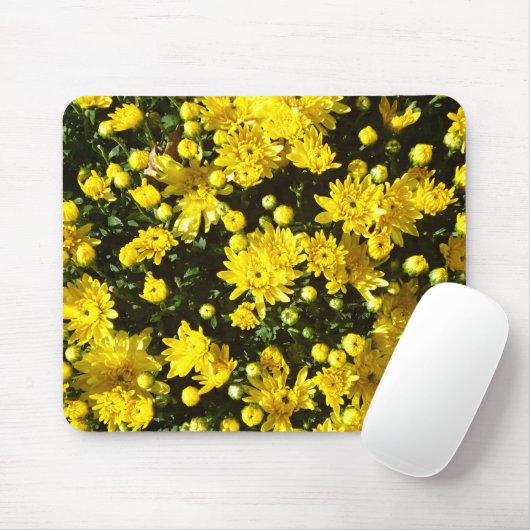 A Multitude of Yellow Mums マウスパッド (マウス)