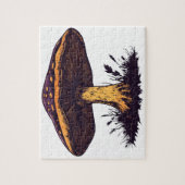 A mushroom illustration vibrant artwork. ジグソーパズル (縦)