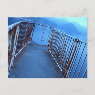 A mysterious and blue-gray and desolate seaside ポストカード