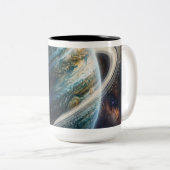 A Mysterious Planet with Rings ツートーンマグカップ (正面右)